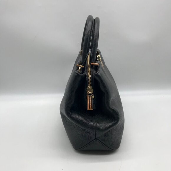 Michael Kors Black Pebbled Leather Florence Convertible Satchel - Picture 4 of 10